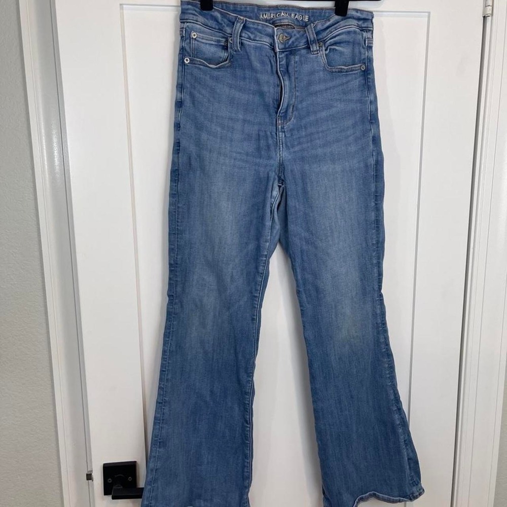 American Eagle Next Level Stretch High Rise Flare Jeans - Picture 3 of 8